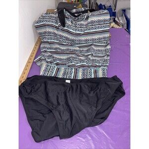 BIKINX Tankini Swimsuit for Women Plus Size Swimwear Tummy Control Two Piece 3XL